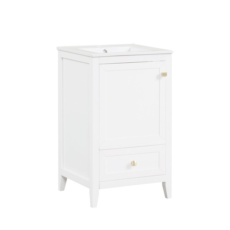 Meuble-lavabo élégant avec lavabo, rangement spacieux et design moderne pour un espace de salle de bain fonctionnel et élégant.