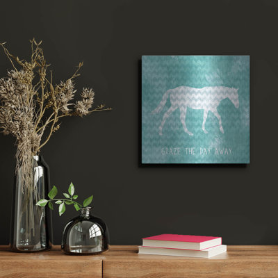 «Horse 1» par Erin Clark, art mural en métal, 12 po x 12 po