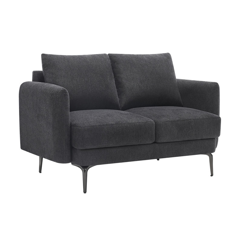 Sofia 2 Seater Fabric Sofa, Charcoal