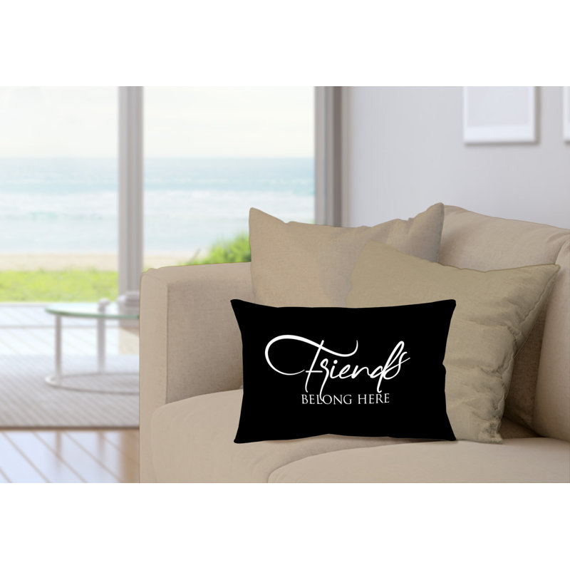 Aspire Outdoor Reversible Throw Pillow, Black