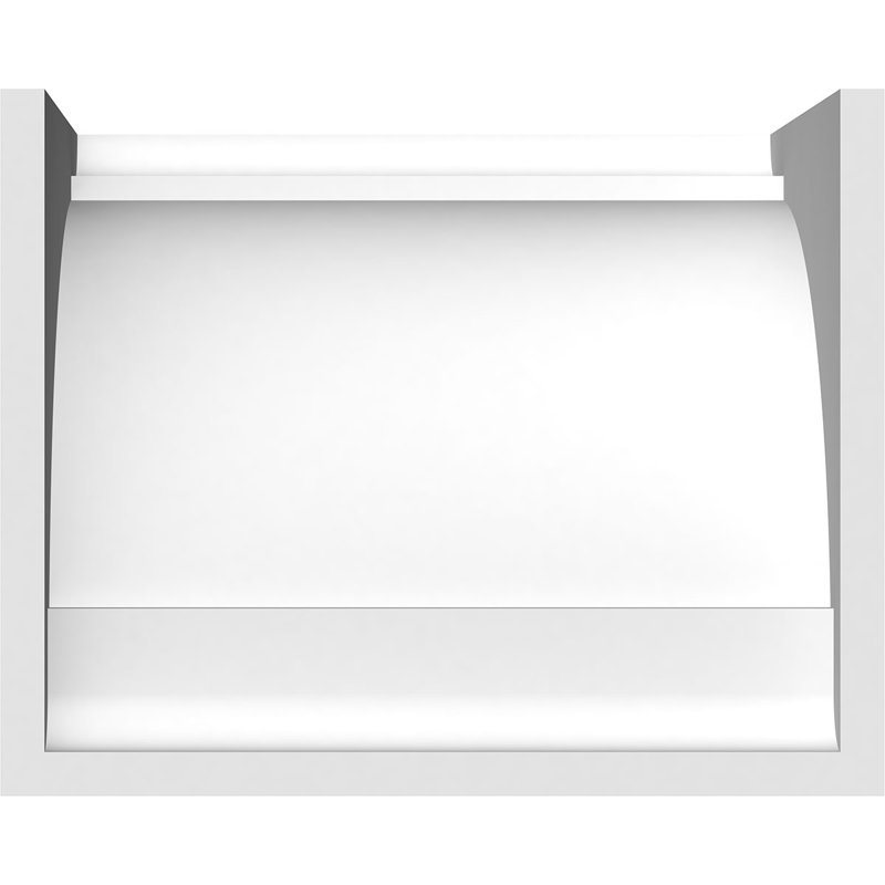 Corbeau standard en PVC de qualité architecturale standard, H 6 po x l 7 po x P 6 po