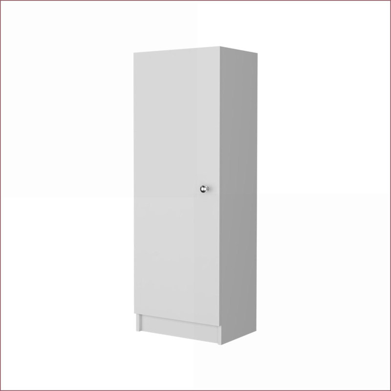 Garde-manger, porte simple avec 4 tablettes Miami | Moderne | Panneau de particules, mélamine