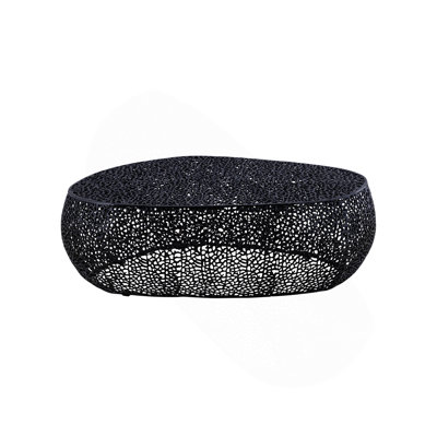 Table basse, ovale noir