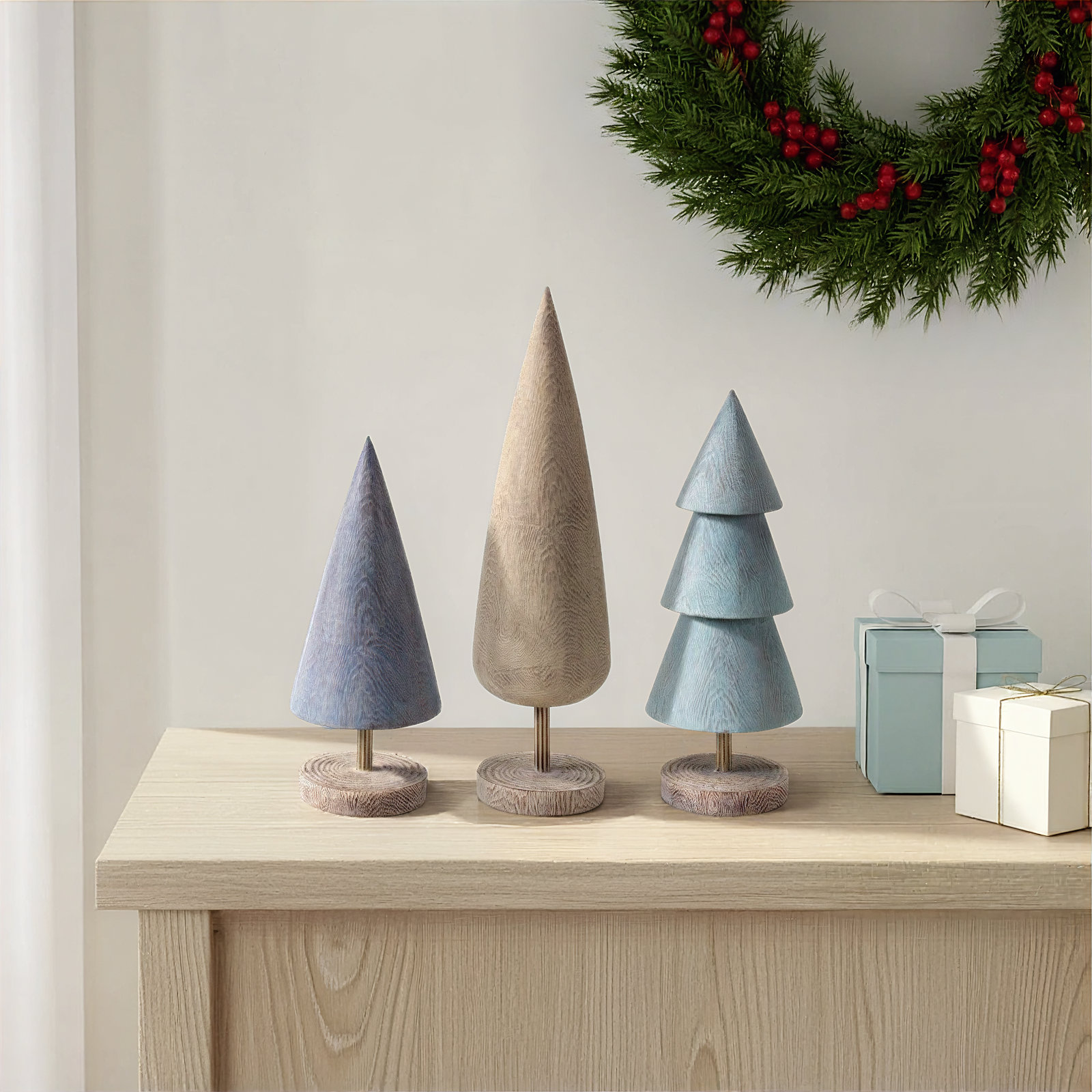 Modern Tabletop Pine Tree (Set of 6)