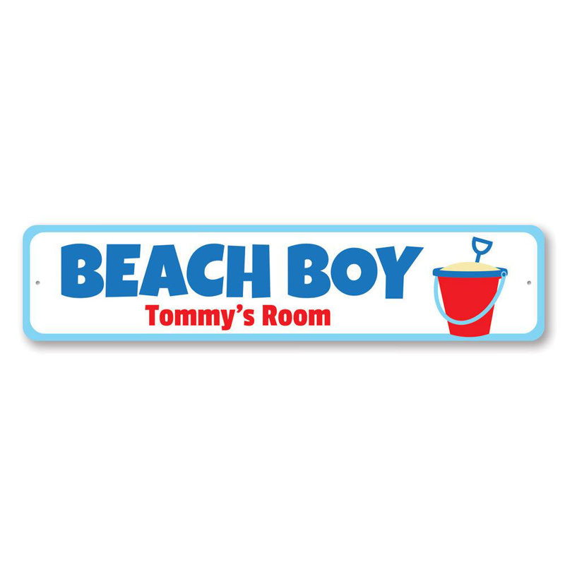Plaque de plage en aluminium, H 6 po x l 24 po x P 0,063 po