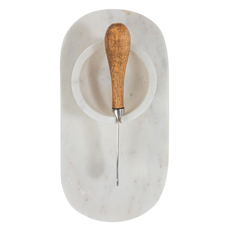 Grateron Rectangle Marble Cheese And Cutting Board