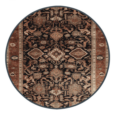 Machine Washable Persian Brown Area Rug