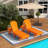 Laguna 77.6" Long Outdoor All-Weather Poly Reclining Chaise Lounge Set-87829546