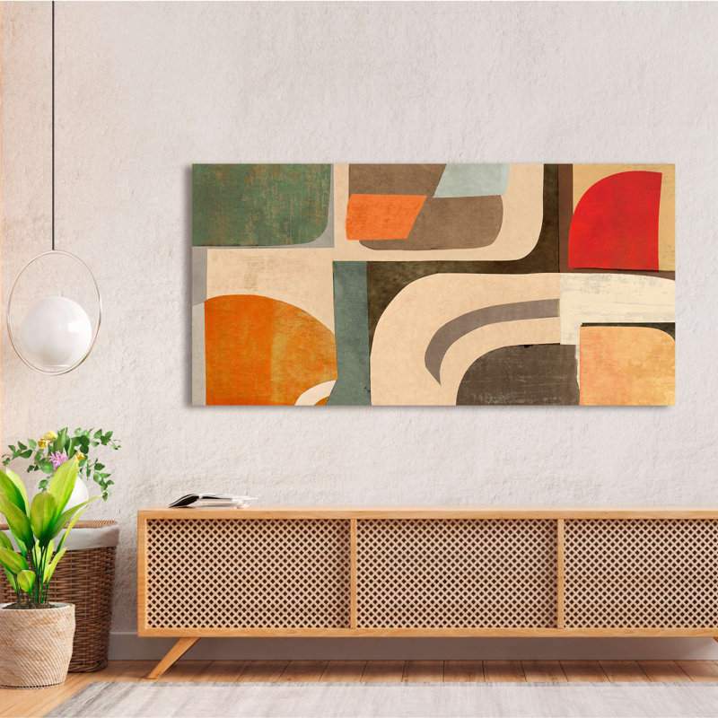 Geometric A Moment In Time by Steve Roja - Wrapped Canvas Print, 35cm H x 70cm W