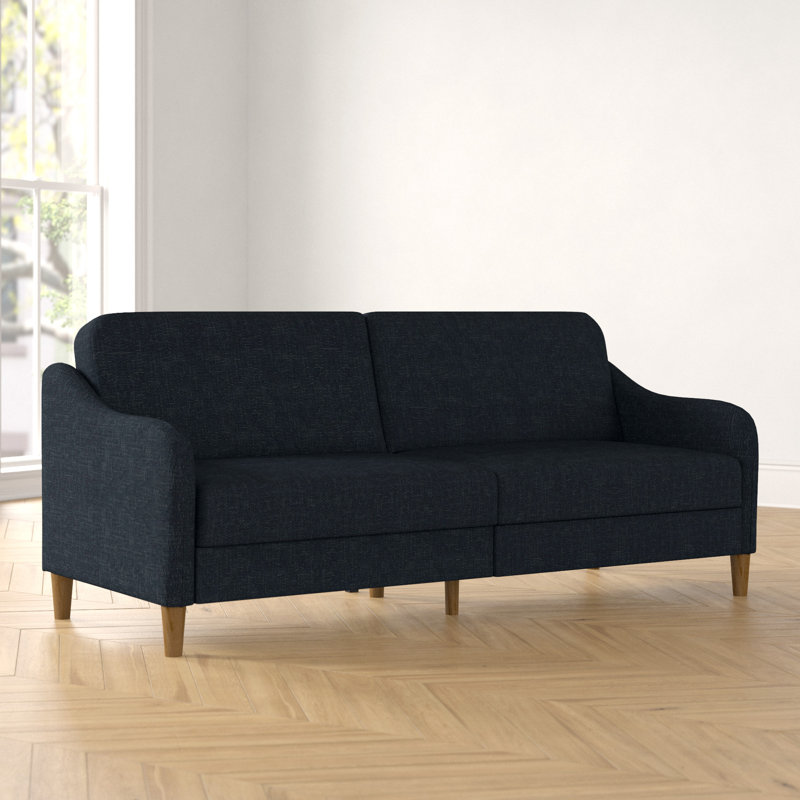 Aria 77" Round Arm Convertible Sofa
