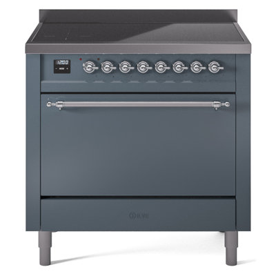 Cuisinière à induction ILVE Nostalgie II Série 36 po avec 6 éléments à induction (porte pleine)