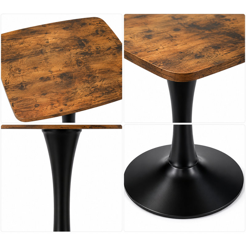 Ensemble de table de bar 3 pièces à hauteur de comptoir avec 2 tabourets de bar Cuisine Petit coin repas Petit coin repas Ensemble de table bistro industriel gris pour 2 personnes