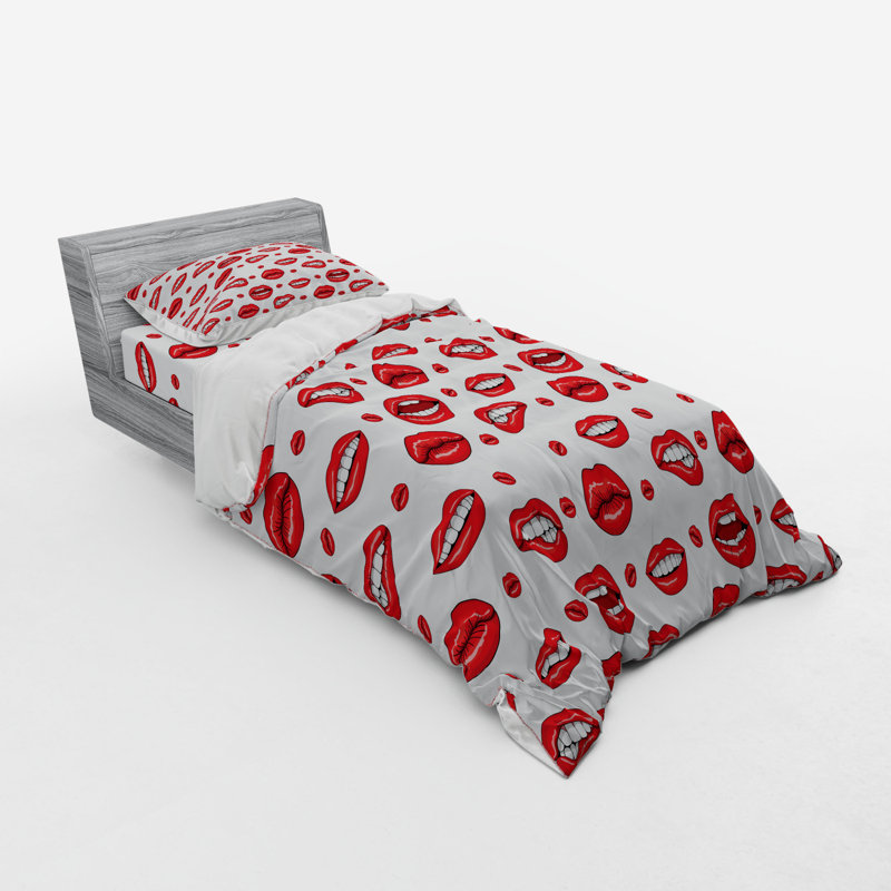 Modern & Contemporary Polyester Coverlet, Twin Duvet Cover + 2 Additional Pieces