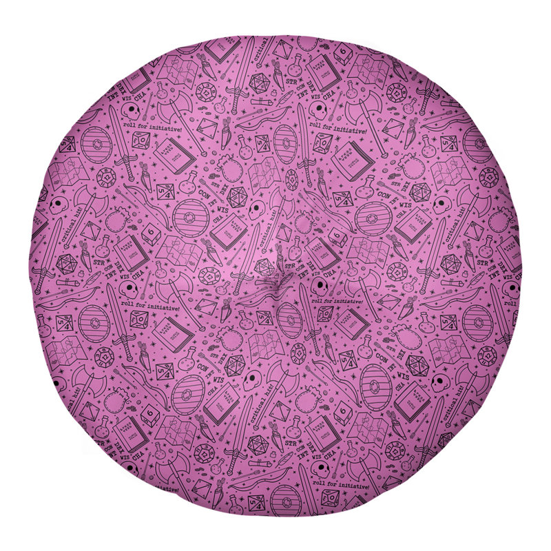 Coussin de sol Katelyn Elizabeth, 30 po x 30 po, Rose/noir