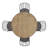 Stehle 45" Round Wood Table And Two-Tone Spindle Dining Chairs Set - Table And 4 Frame Chairs-1784711811-1784711808