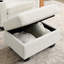 Fauteuils inclinables confortables avec dossier réglable et repose-pieds de rangement, beige
