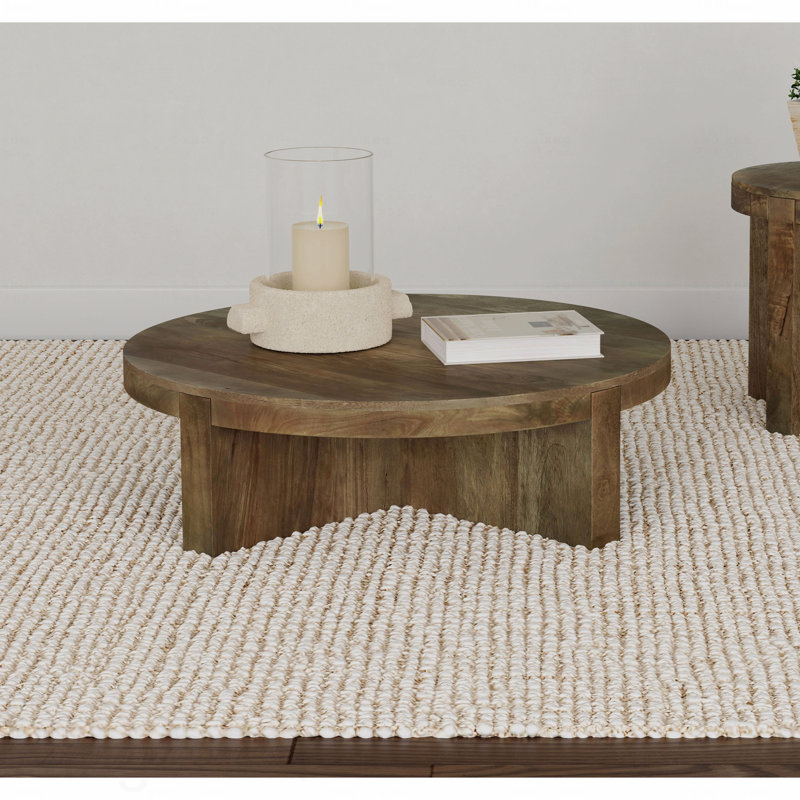Table basse ronde en bois de manguier massif Alexander Brown