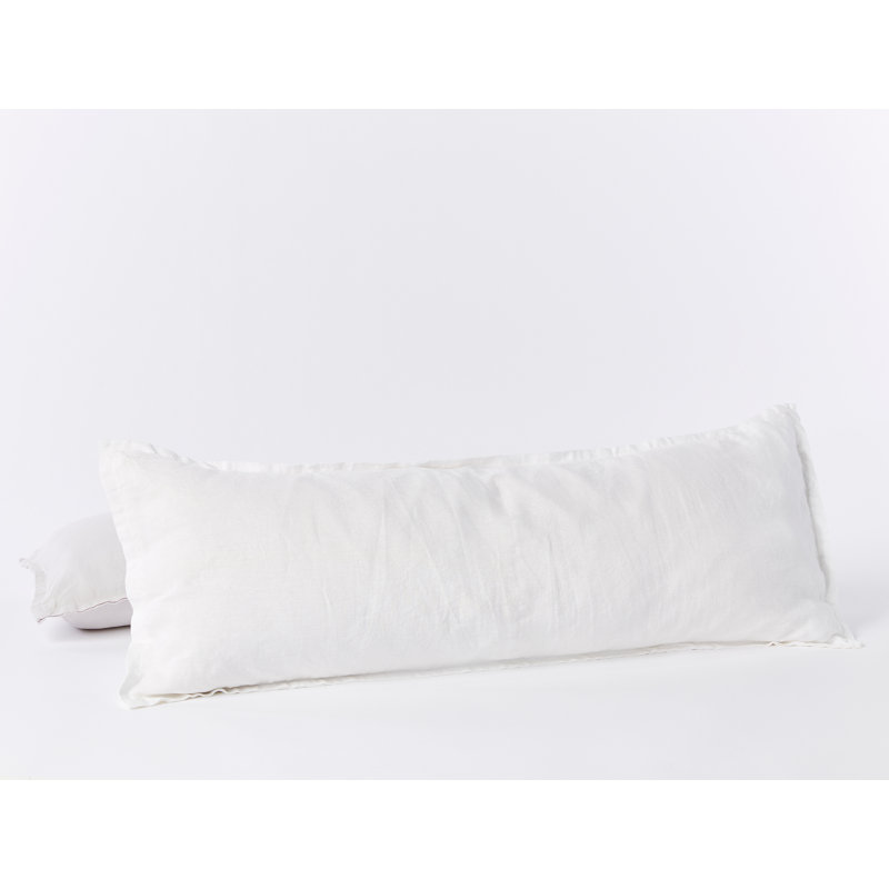 Linen Pillow Cover, Alpine White, Rectangle 14"H x 36"W