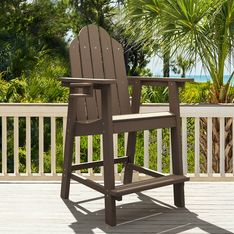 Dutta Outdoor Adirondack Chair, Dark Brown