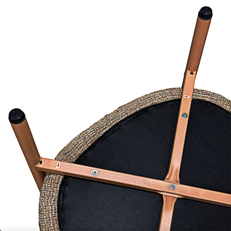 Ensemble de meubles 3 pièces, Apricot Brown Cushion/Orange Frame