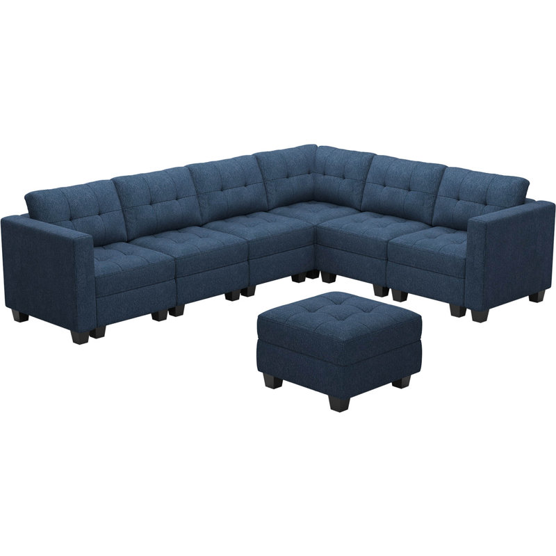 Latitude Run® Chanaye 9 - Piece Upholstered Sectional & Reviews | Wayfair