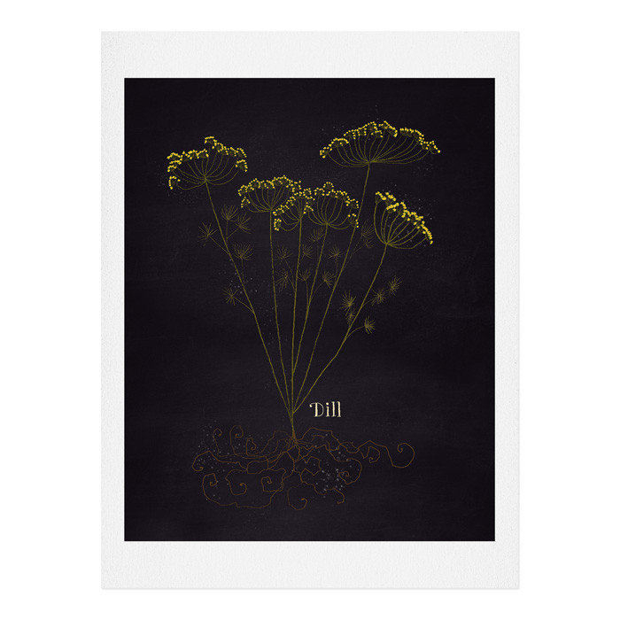 « herb jardin aneth », impression, H 10 po x l 8 po x P 0,13 po