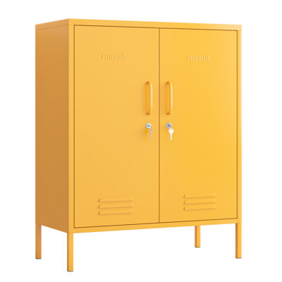 Armoire de rangement verrouillable en métal à 2 portes, armoire industrielle robuste à 3 niveaux avec tablettes amovibles, rangement polyvalent facile à assembler pour le bureau à domicile