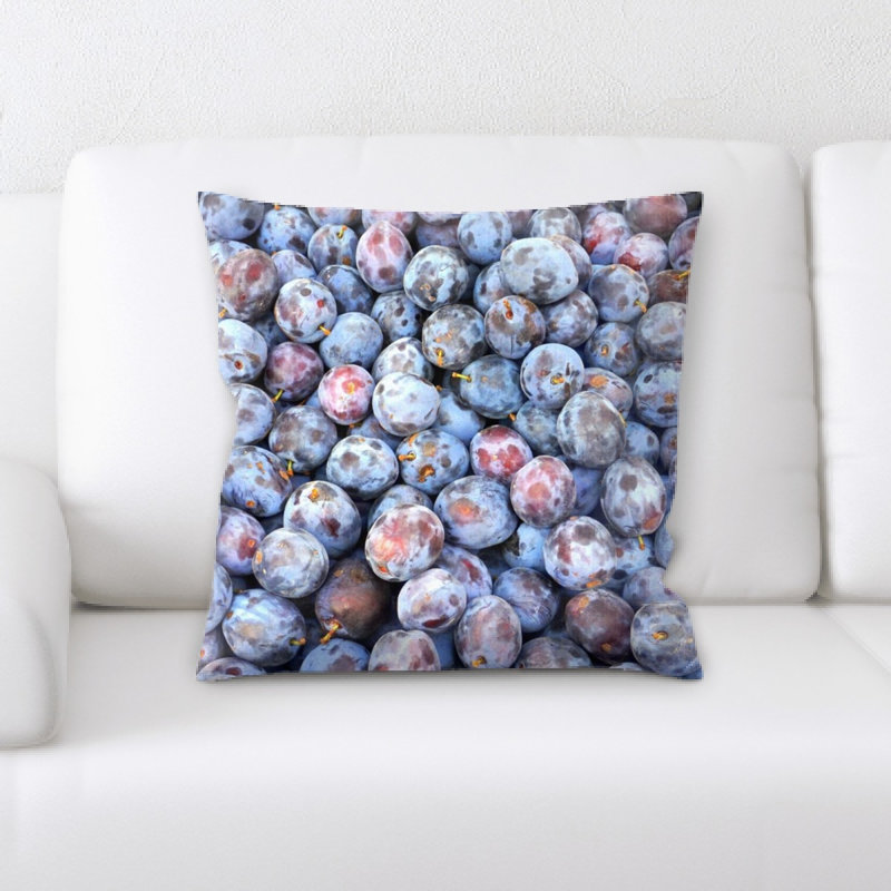 Coussin décoratif prune