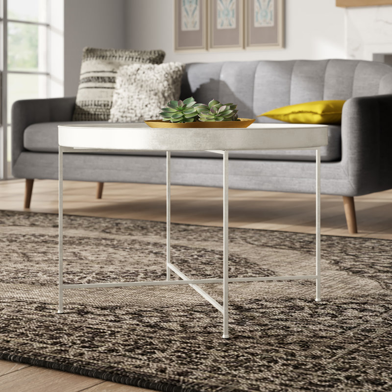 Table basse Dina, Miroir, Argent