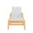 Seashore Chaise Natural Wood With White Sling-98678656