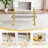71'' Glass Dining Table,Rectangular Kitchen & Dining Table-1580874593