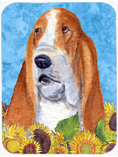 Planche à découper en verre Basset Hound