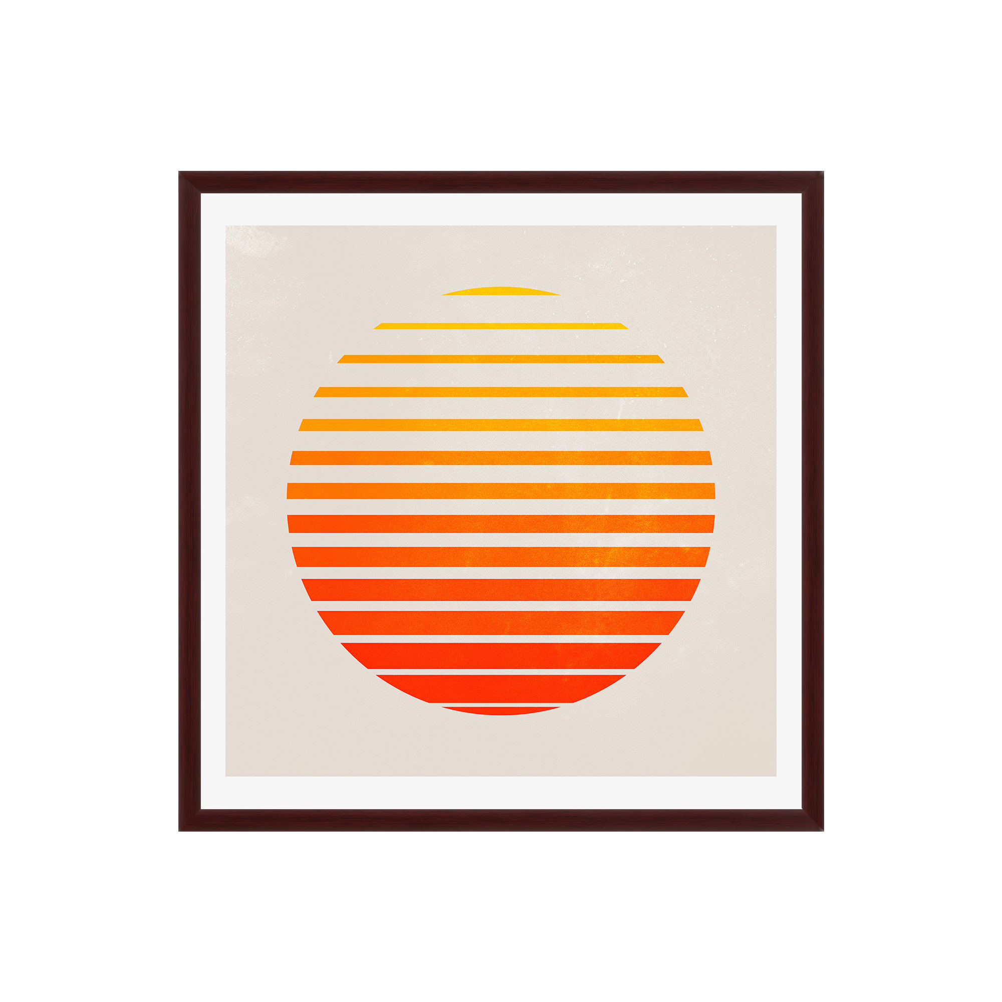 Springs 3 Rising Sun Edit by Ayeyokp, No, Mahogany Floater Framed, 12" H x 12" W x 2" D