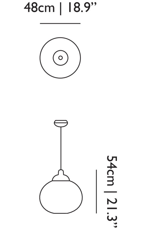 Non Random 1 - Light Pendant, Black, Small