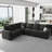 Shavera Velvet Modern Modular L-Shaped Sleeper Sofa Bed-2127300860