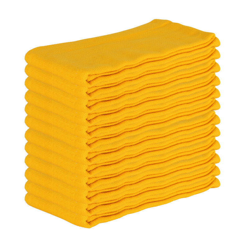 Serviettes de nettoyage 100% coton Arkwright 16 x 26, Jaune