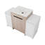 Meuble-lavabo autoportant de 48 pouces avec lavabo en céramique et 2 armoires de rangement, porte à fermeture douce, armoire combinée 02424 + 0312 * 2, ensemble KD-115922390