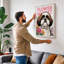 Flower Market Pup Modern - Wrapped Canvas-1621609157-1621609164