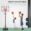 Freeport Park Cullum Adjustable Height 71cm W Steel Portable Full-Size Basketball Hoop