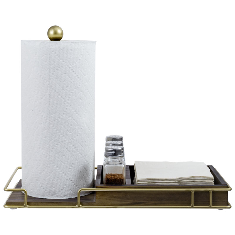 Porte-serviettes en papier doré