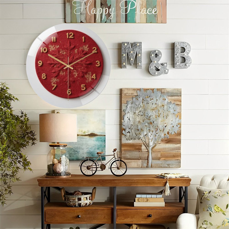 Horloge murale en verre 12 po