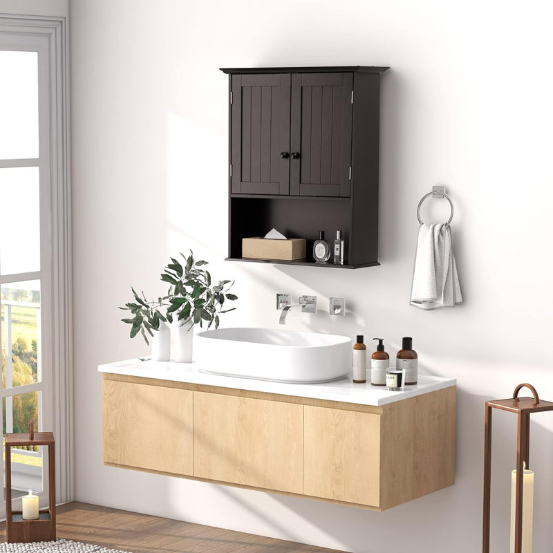 Bianeth Bamboo Wall Mounted Required Bathroom Cabinet