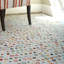 Tapis en laine bleu à motif de pattes de chat crocheté finement à la main Hooked-4415475