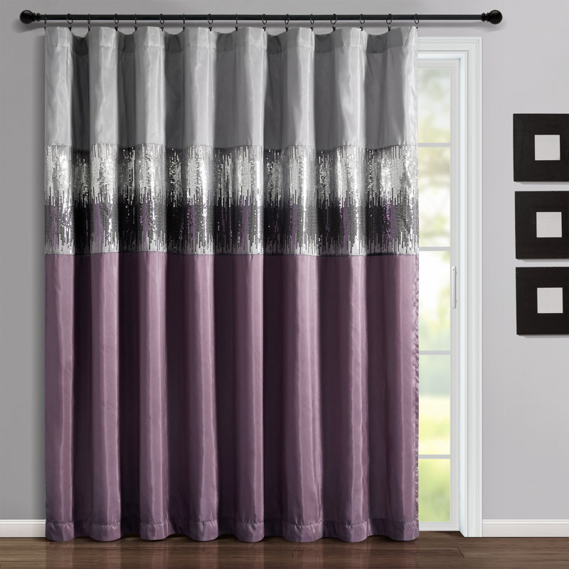 Panneau de rideau simple semi-transparent Lush Decor Night Sky, Mauve