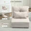 Canapé-lit convertible pliant rembourré avec paresseux avec coussin pour le salon - beige