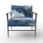 Chaise d'appoint rembourrée Sapphire Blue Nebula VII-517416506