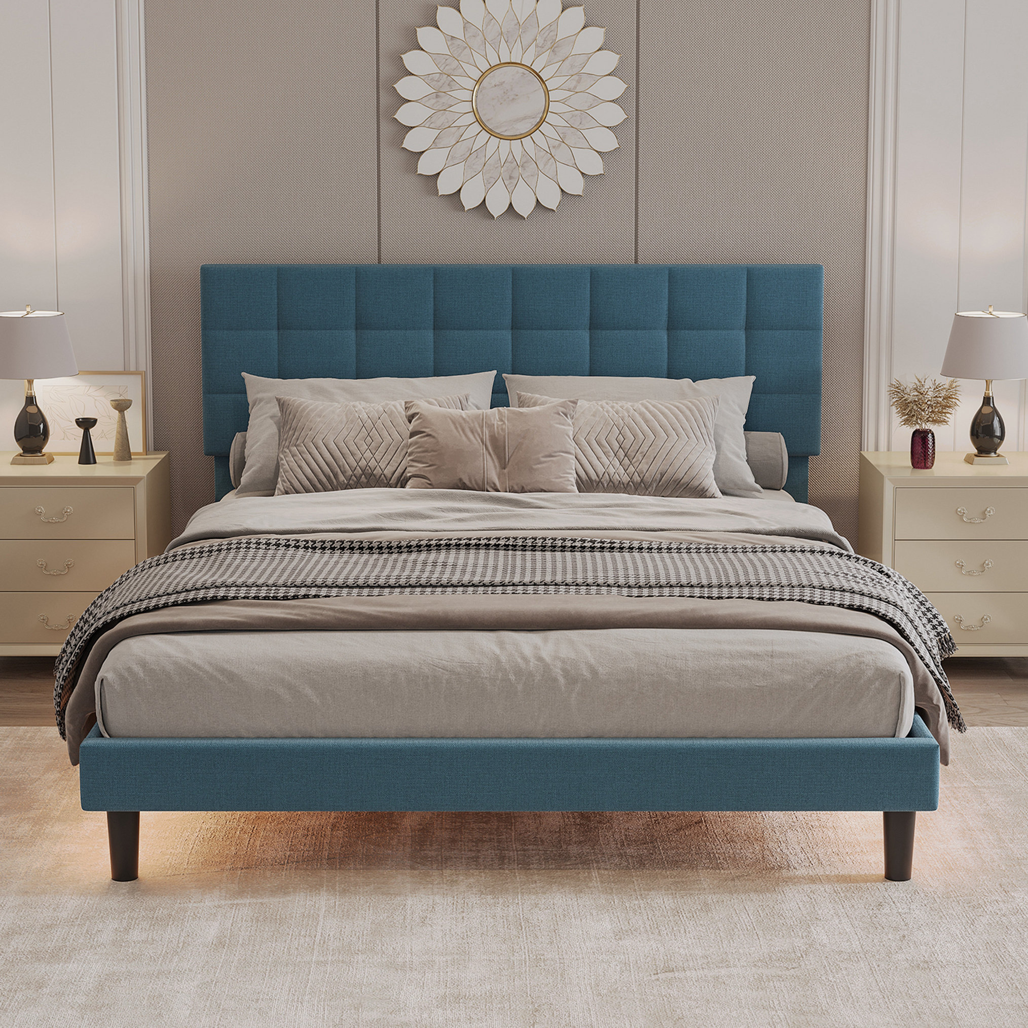 Latitude Run® Huntleigh Upholstered Platform Bed | Wayfair