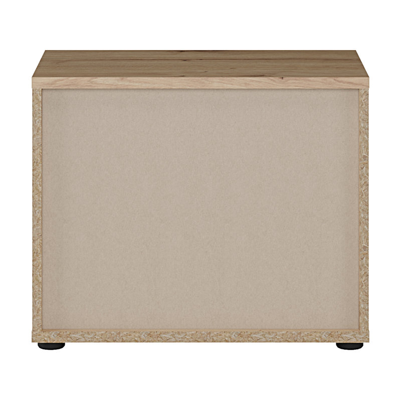Tekita 54 cm W Bedside Table, Brown