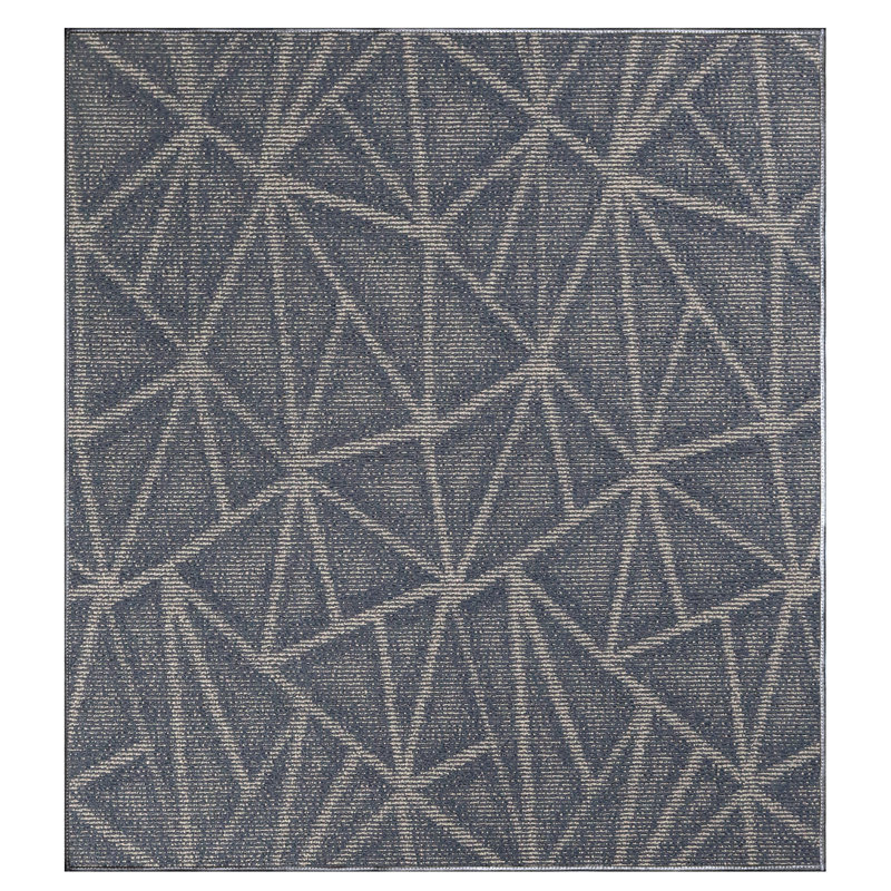 Tapis bleu marine Deyoung, Carré 9 pi