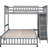 Wooden Twin Over Full Bunk Bed In Gray With Six Drawer Cabinets And Adjustable Shelf Spaces Drawers, Capabilities, A Setup Potential-1707211963